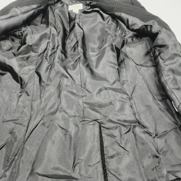 Vintage Talbots Pattern Women's Blazer Black Size 6 - Picture 4 of 8